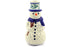 7" Snowman Candle Holder - Evergreen | Polish Pottery House