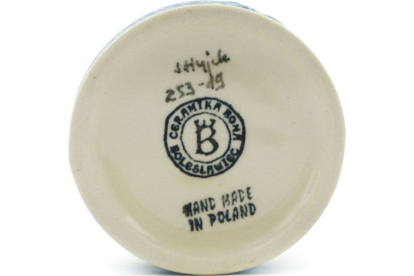 8 oz Honey Jar with Dipper - D19 | Polish Pottery House