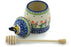 8 oz Honey Jar with Dipper - D19 | Polish Pottery House