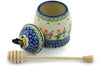 8 oz Honey Jar with Dipper - D19 | Polish Pottery House