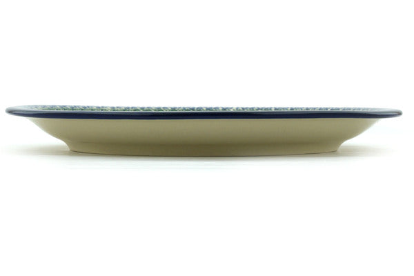 11" Dinner Plate - Blue Tulips | Polish Pottery House