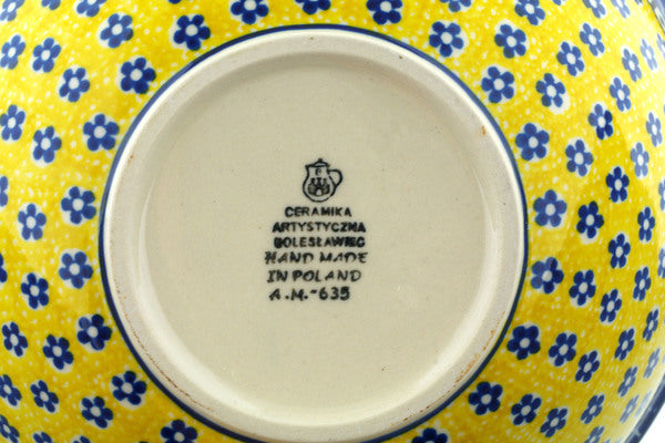 8 cup Serving Bowl - Blue Sunshine | Polish Pottery House