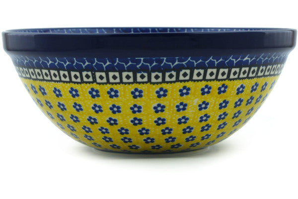 8 cup Serving Bowl - Blue Sunshine | Polish Pottery House