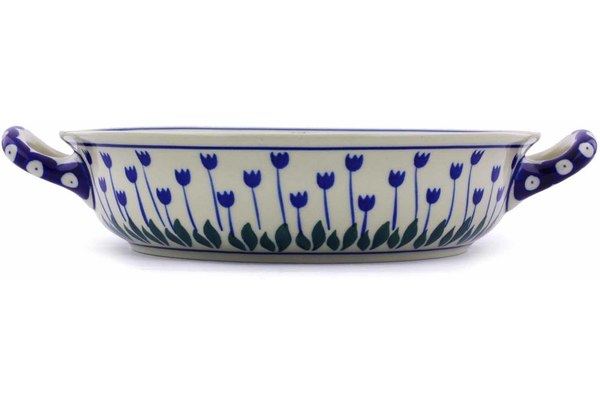 8" Round Baker with Handles - 377Z | Polish Pottery House