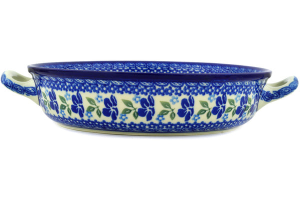 10" Round Baker with Handles - 1239X | Polish Pottery House