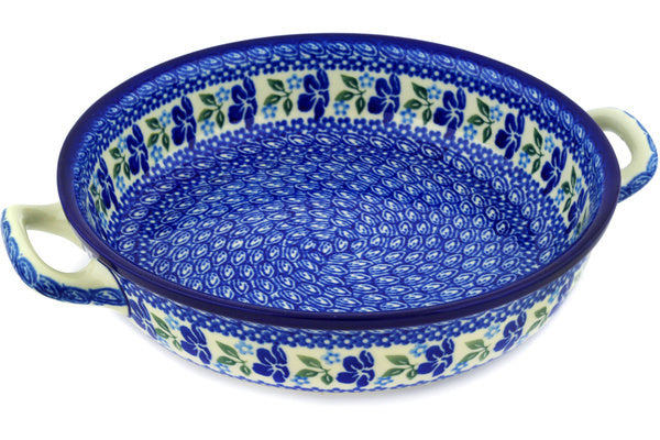 10" Round Baker with Handles - 1239X | Polish Pottery House