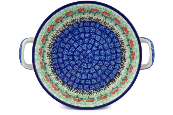 7" Round Baker with Handles - Cosmos | Polish Pottery House
