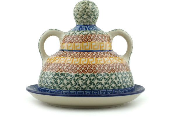 7" Cheese Lady - Blue Autumn | Polish Pottery House