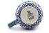 8 oz Bubble Mug - Blue Daisy | Polish Pottery House