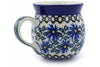 8 oz Bubble Mug - Blue Daisy | Polish Pottery House