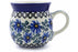 8 oz Bubble Mug - Blue Daisy | Polish Pottery House