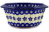 23 oz Octagonal Bowl - Floral Peacock | Polish Pottery House