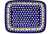 8" x 10" Rectangular Baker - Blue Old Poland | Polish Pottery House