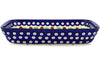 8" x 10" Rectangular Baker - Blue Old Poland | Polish Pottery House