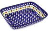 8" x 10" Rectangular Baker - Blue Old Poland | Polish Pottery House