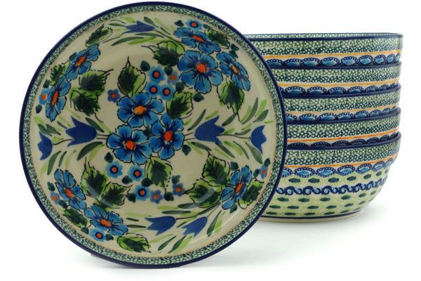 16 oz Set of 6 Bowls - 165ART | Polish Pottery House