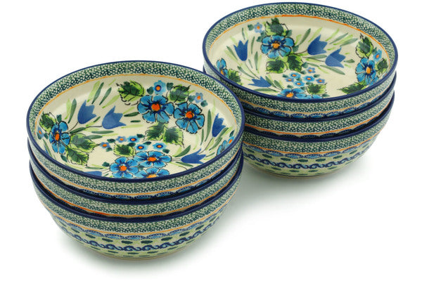 16 oz Set of 6 Bowls - 165ART | Polish Pottery House