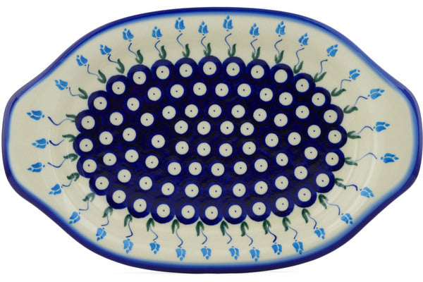 12" Platter with Handles - D107 | Polish Pottery House