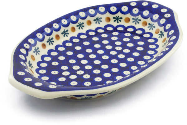 12" Platter with Handles - Old Poland | Polish Pottery House