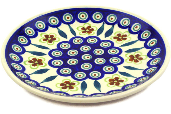 8" Salad Plate - Country Peacock | Polish Pottery House