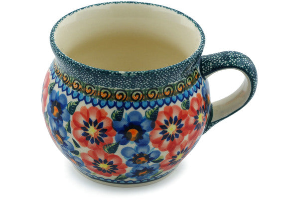15 oz Bubble Mug - Cottage Garden | Polish Pottery House