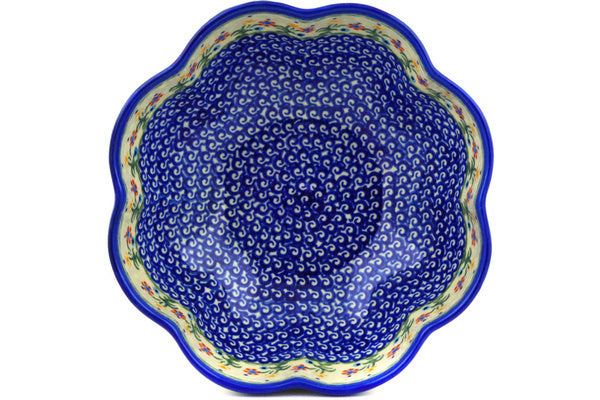 10" Scalloped Fluted Bowl - D19 | Polish Pottery House