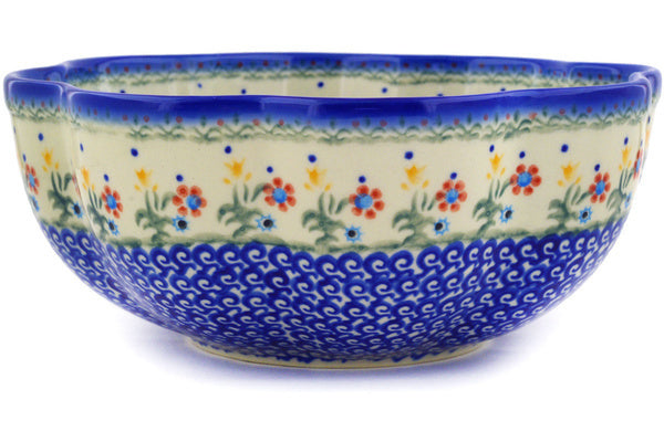 10" Scalloped Fluted Bowl - D19 | Polish Pottery House