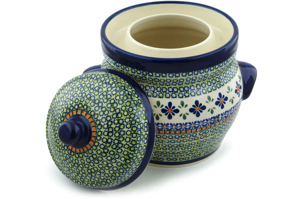 15 cup Canister - Emerald Mosaic | Polish Pottery House