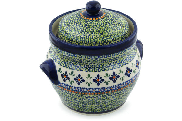 15 cup Canister - Emerald Mosaic | Polish Pottery House