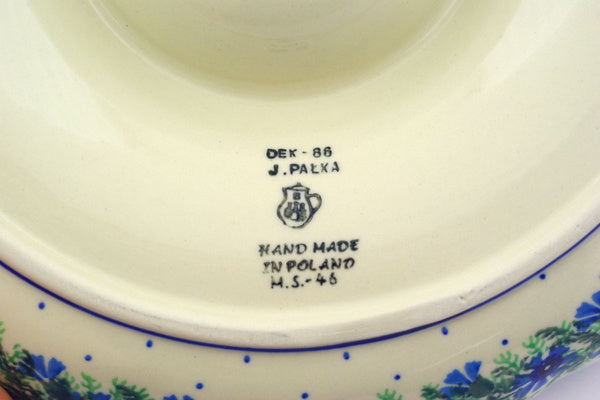 12" Chip and Dip Platter - Cornflower | Polish Pottery House