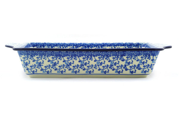 8" x 13" Rectangular Baker with Handles - 1824X | Polish Pottery House