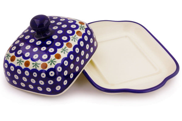 8" Butter Dish - Blue Old Poland | Polish Pottery House