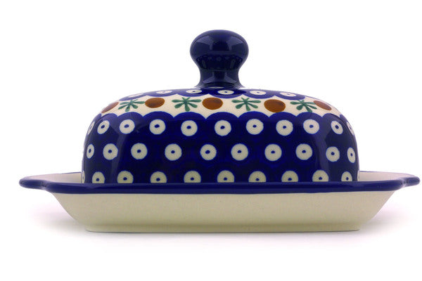 8" Butter Dish - Blue Old Poland | Polish Pottery House