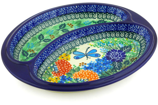 10" Divided Dish - Whimsical | Polish Pottery House