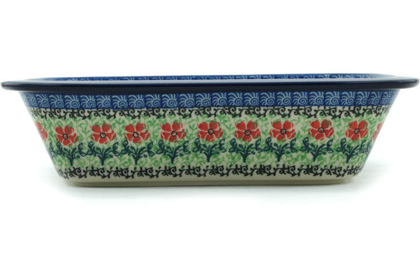7" x 10" Rectangular Baker - Cosmos | Polish Pottery House