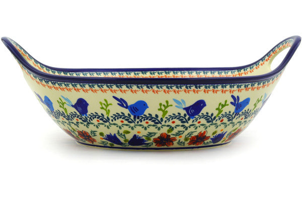 13 cup Serving Bowl with Handles - 214ART | Polish Pottery House