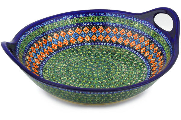 19 cup Serving Bowl with Handles - Sunset | Polish Pottery House