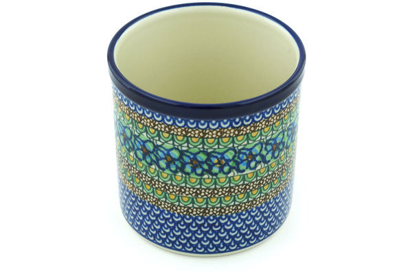 6" Utensil Jar - Moonlight Blossom | Polish Pottery House