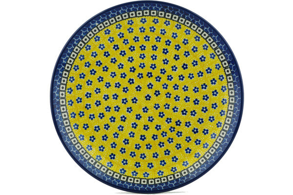 11" Dinner Plate - Blue Sunshine | Polish Pottery House