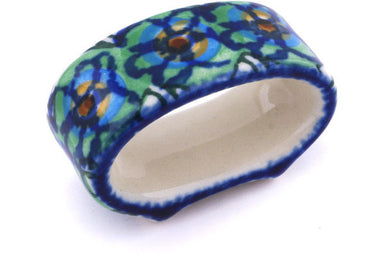 3" Napkin Ring - Moonlight Blossom | Polish Pottery House