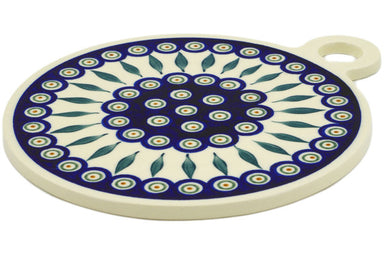 9" Cutting Board - Peacock | Polish Pottery House