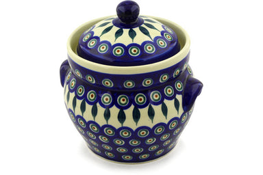 7 cup Canister - Peacock | Polish Pottery House