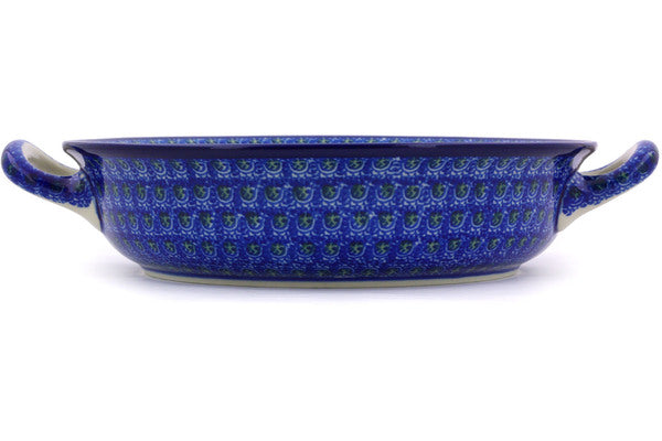 8" Round Baker with Handles - Heritage | Polish Pottery House