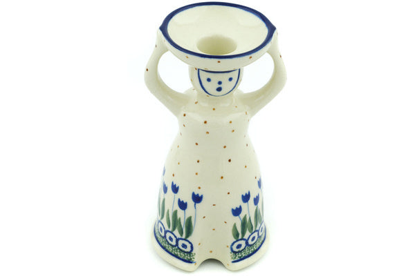 6" Candle Holder - 490AX | Polish Pottery House