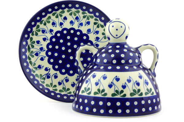 8" Cheese Lady - Blue Bell | Polish Pottery House