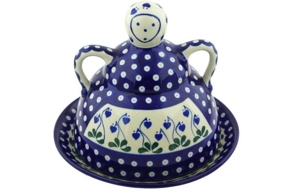 8" Cheese Lady - Blue Bell | Polish Pottery House