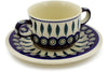 12 oz Soup Cup with Saucer - Peacock | Polish Pottery House