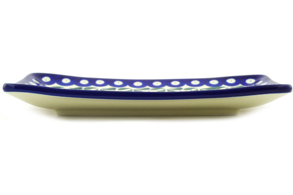 8" Sushi Tray - Blue Bell | Polish Pottery House
