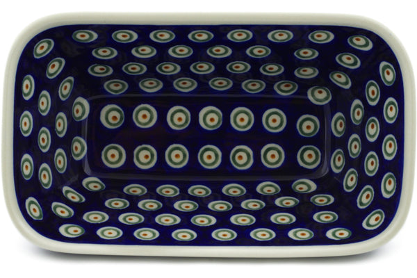 8" Rectangular Baker - Peacock | Polish Pottery House