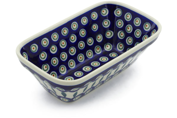 8" Rectangular Baker - Peacock | Polish Pottery House